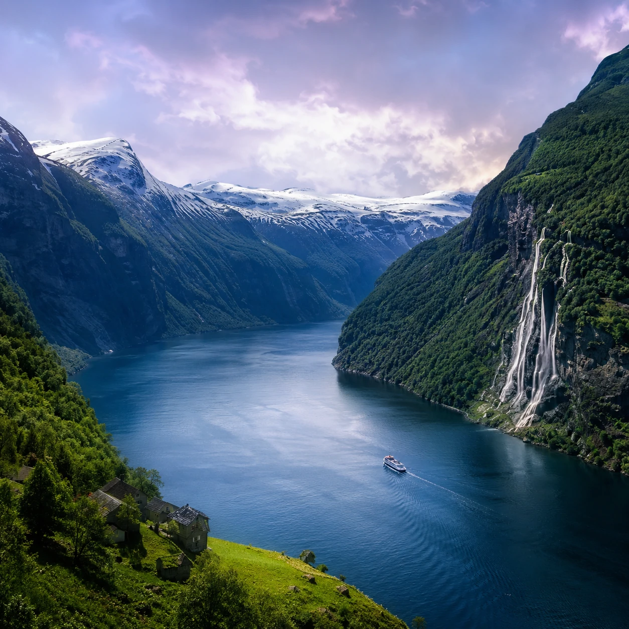 Familie på trygg naturreise i Norge